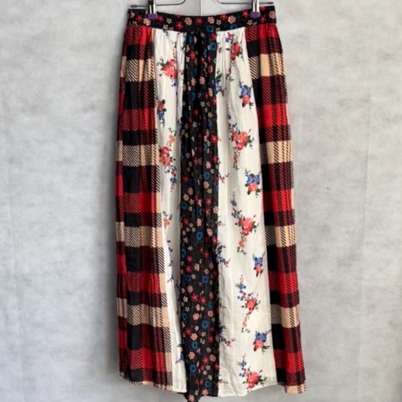 Anthropologie * Let Me Be* ALINE Contrast Mix Print Maxi Skirt XS - Picture 9 of 11